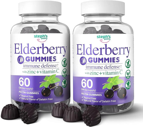 STEPH'S PANTRY - Steph's Pantry Elderberry Gummies with Vitamin C and Zinc 60 Gomitas 2 Pack - The Red Vitamin MX - Suplementos Alimenticios - {{ shop.shopifyCountryName }}