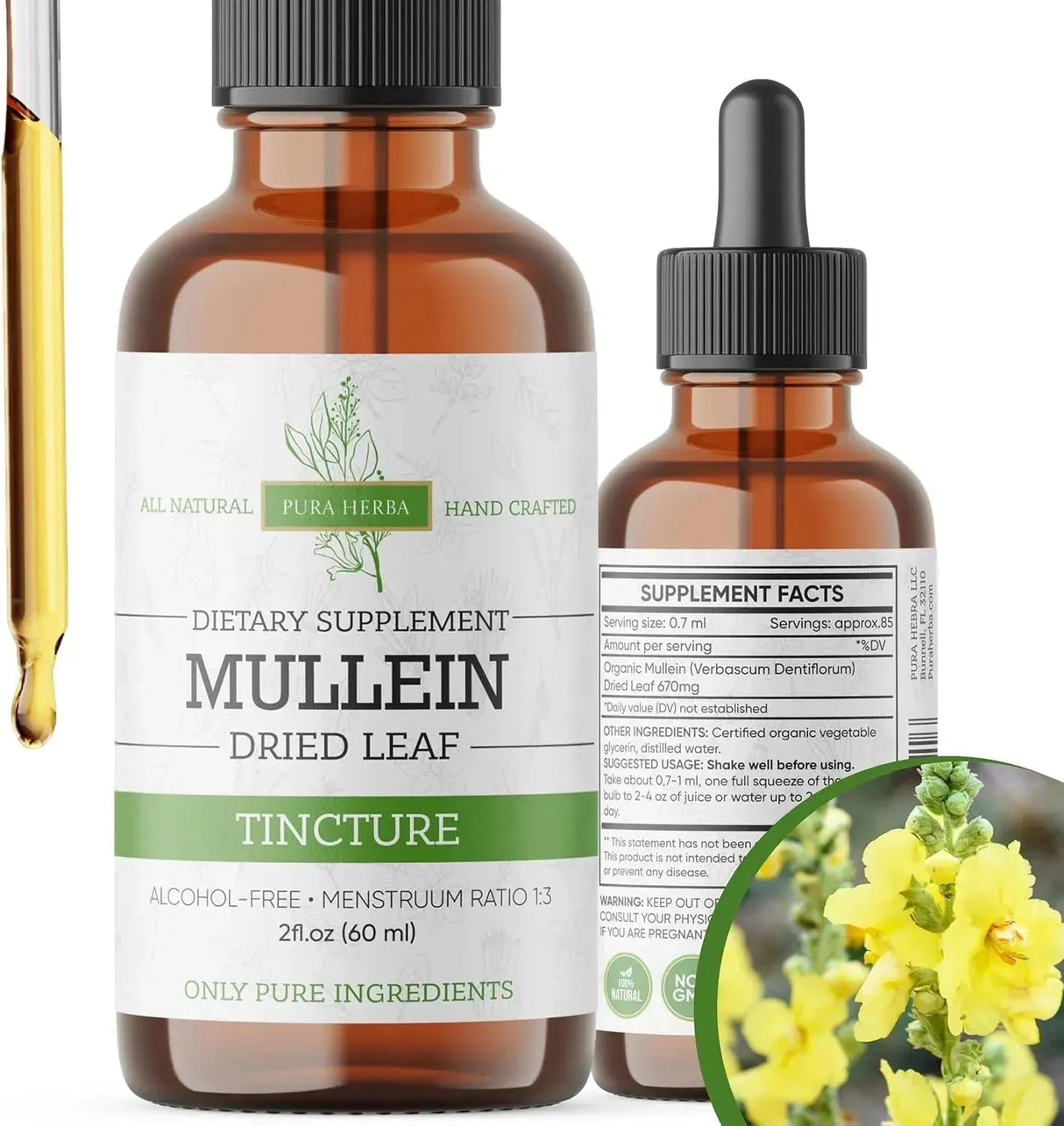 PURA HERBA - Pura Herba Mullein Leaf Tincture for Lungs 60Ml. - The Red Vitamin MX - Suplementos Alimenticios - {{ shop.shopifyCountryName }}