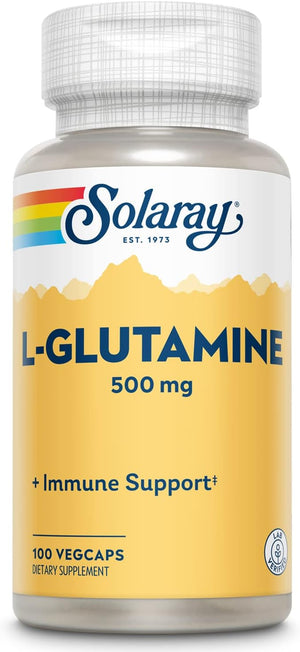 Solaray L-Glutamine 500Mg. 100 Capsulas - The Red Vitamin MX - Suplementos Alimenticios - SOLARAY