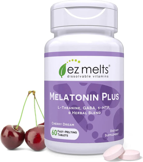 EZ MELTS - EZ Melts Dissolvable Melatonin Plus 60 Tabletas - The Red Vitamin MX - Suplementos Alimenticios - {{ shop.shopifyCountryName }}