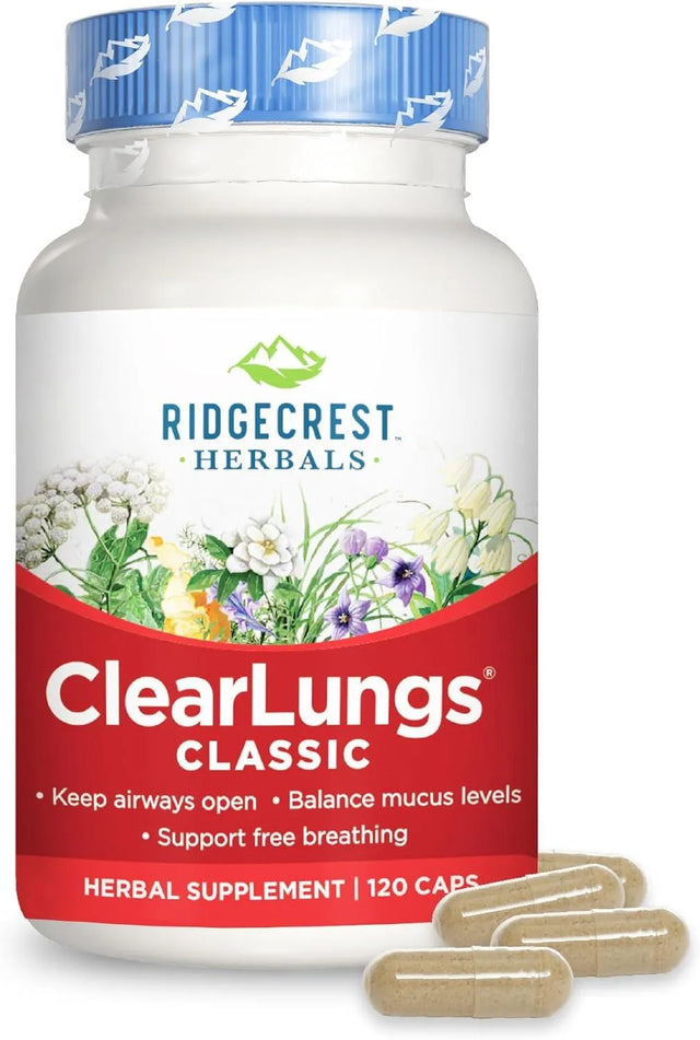 RIDGECREST HERBALS - RidgeCrest Herbals ClearLungs Classic 120 Capsulas - The Red Vitamin MX - Suplementos Alimenticios - {{ shop.shopifyCountryName }}