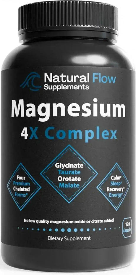 NATURAL FLOW - Natural Flow 4X Magnesium 120 Capsulas - The Red Vitamin MX - Suplementos Alimenticios - {{ shop.shopifyCountryName }}