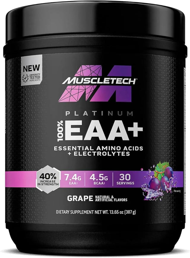 MUSCLETECH - MuscleTech Platinum 100% EAA+ 30 Servicios Grape 387Gr. - The Red Vitamin MX - Suplementos Alimenticios - {{ shop.shopifyCountryName }}