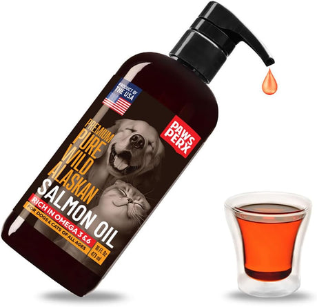 PAWS PERX - Paws PerX Premium-Pure Alaskan Salmon Oil 16 Fl.Oz. - The Red Vitamin MX - Aceite De Pescado Para Perros - {{ shop.shopifyCountryName }}