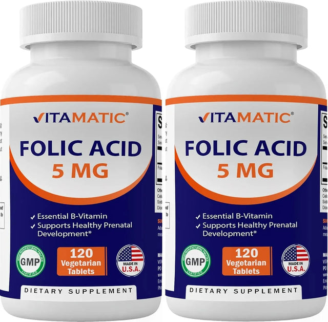 VITAMATIC - Vitamatic Folic Acid 5Mg. 120 Tabletas 2 Pack - The Red Vitamin MX - Suplementos Alimenticios - {{ shop.shopifyCountryName }}