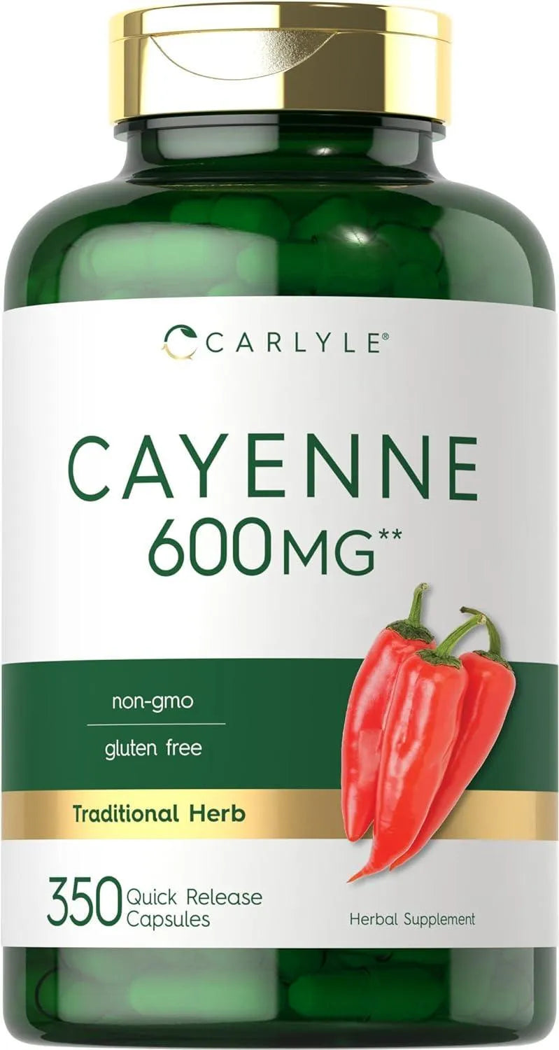 CARLYLE - Carlyle Cayenne Pepper 600Mg. 350 Capsulas - The Red Vitamin MX - Suplementos Alimenticios - {{ shop.shopifyCountryName }}