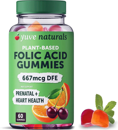 YUVE NATURALS - Yuve Prenatal Gummies for Women Folic Acid 667mcg 60 Gomitas - The Red Vitamin MX - Suplementos Alimenticios - {{ shop.shopifyCountryName }}