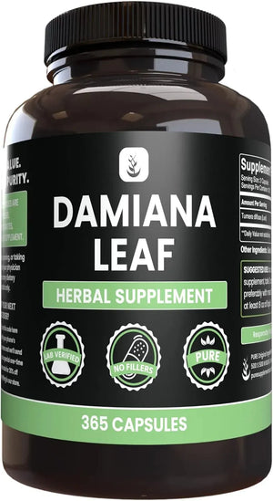 PURE ORIGINAL INGREDIENTS - Pure Original Ingredients Damiana Leaf 365 Capsulas - The Red Vitamin MX - Suplementos Alimenticios - {{ shop.shopifyCountryName }}