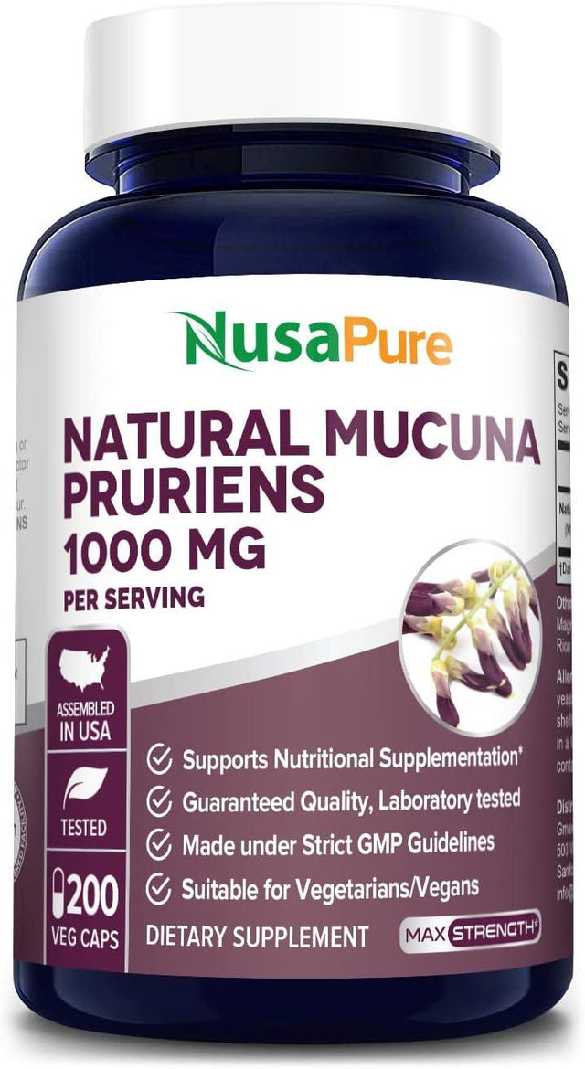 NUSAPURE - NusaPure Mucuna Pruriens 1000Mg. 200 Capsulas - The Red Vitamin MX - Suplementos Alimenticios - {{ shop.shopifyCountryName }}