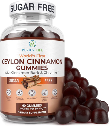 PURIFY LIFE - Purify Life Sugar-Free Ceylon Cinnamon 2000Mg. 60 Gomitas - The Red Vitamin MX - Suplementos Alimenticios - {{ shop.shopifyCountryName }}