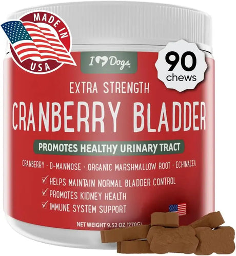 IHEARTDOGS - iHeartDogs Extra Strength Urinary, Bladder, & Kidney Support for Dogs 90 Masticables - The Red Vitamin MX - Salud De Tracto Urinario Para Perros - {{ shop.shopifyCountryName }}