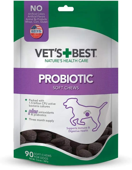 VET'S BEST - Vet's Best Probiotic Soft Chews Dog 90 Masticables - The Red Vitamin MX - Probióticos Para Perros - {{ shop.shopifyCountryName }}