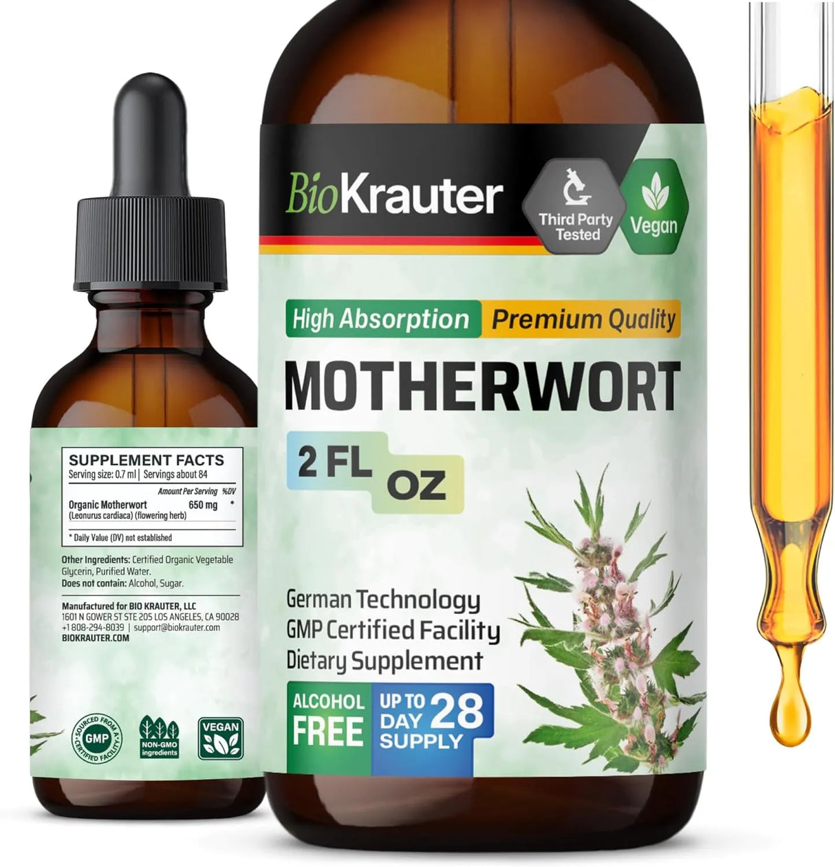 BIOKRAUTER - BIO KRAUTER Motherwort Tincture 2 Fl.Oz. - The Red Vitamin MX - Suplementos Alimenticios - {{ shop.shopifyCountryName }}