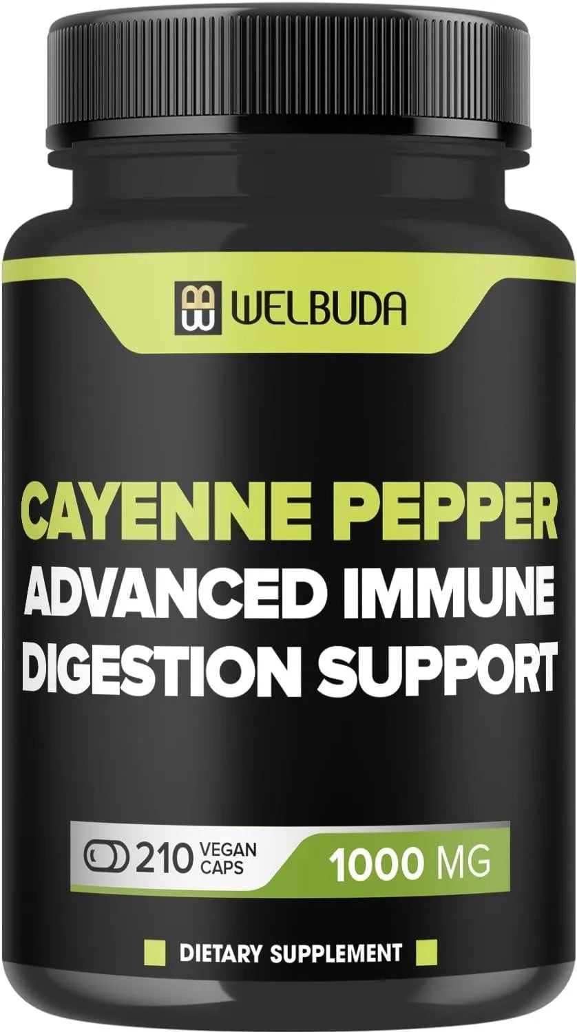 WELBUDA - WELBUDA Cayenne Pepper 1000Mg. 210 Capsulas - The Red Vitamin MX - Suplementos Alimenticios - {{ shop.shopifyCountryName }}