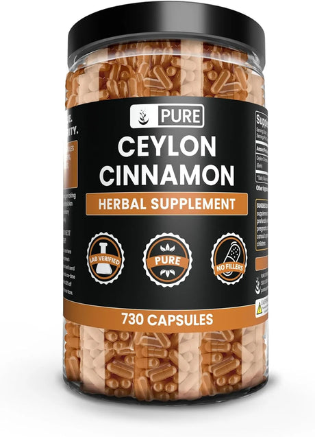 PURE ORIGINAL INGREDIENTS - Pure Original Ingredients Ceylon Cinnamon 730 Capsulas - The Red Vitamin MX - Suplementos Alimenticios - {{ shop.shopifyCountryName }}