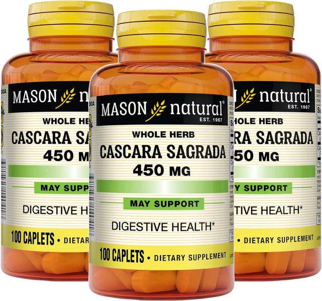 MASON NATURAL - MASON NATURAL Cascara Sagrada 450Mg. 100 Tabletas 3 Pack - The Red Vitamin MX - Suplementos Alimenticios - {{ shop.shopifyCountryName }}