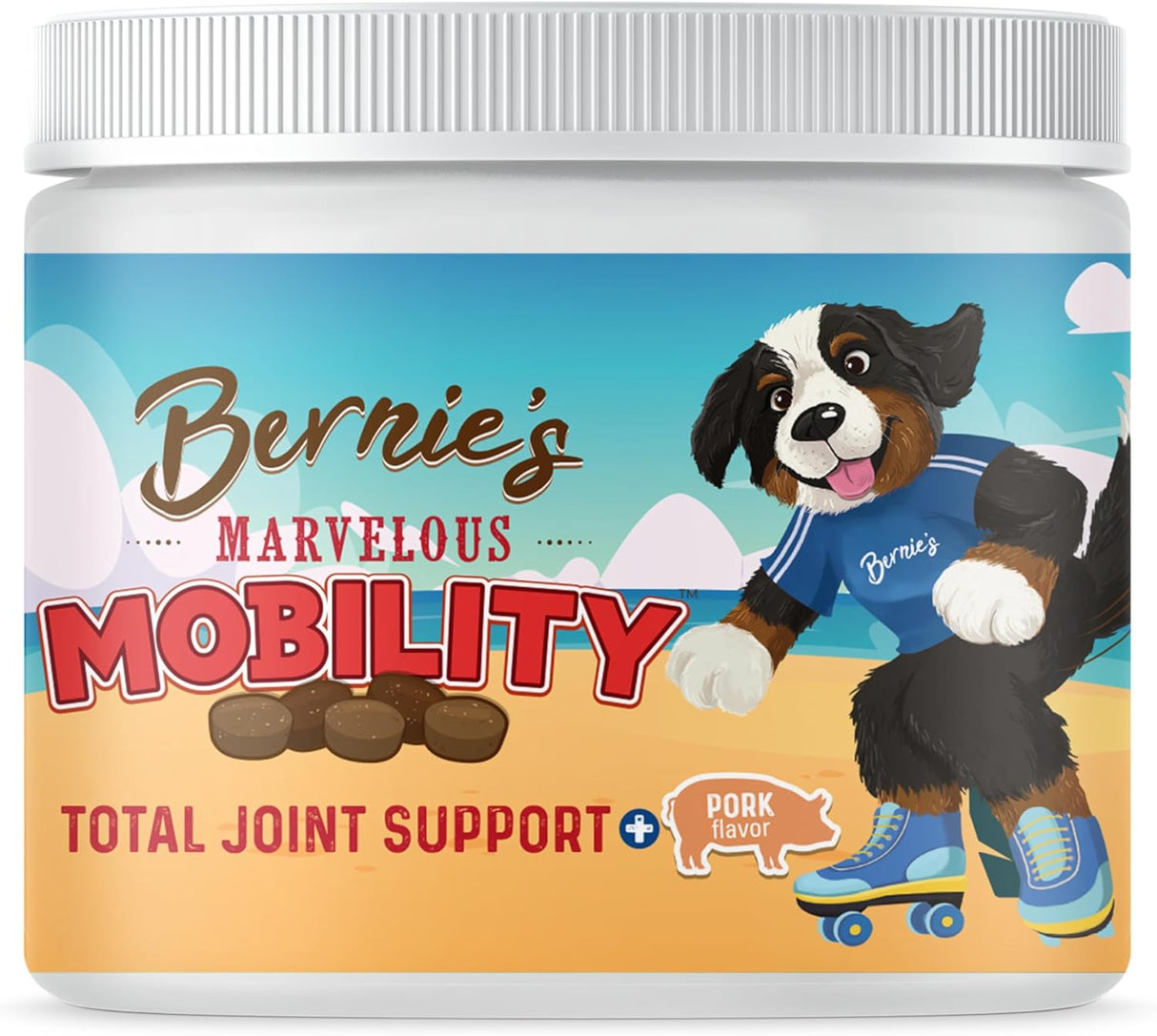 Bernie's Marvelous Mobility Daily Total Joint Support for Dogs 90 Masticables