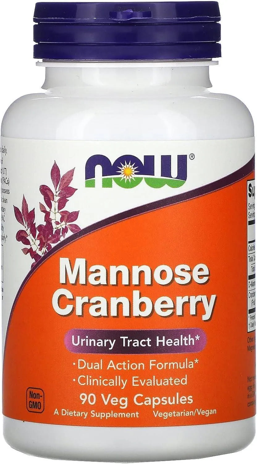 NOW SUPPLEMENTS - NOW Supplements Mannose Cranberry 90 Capsulas - The Red Vitamin MX - Suplementos Alimenticios - {{ shop.shopifyCountryName }}