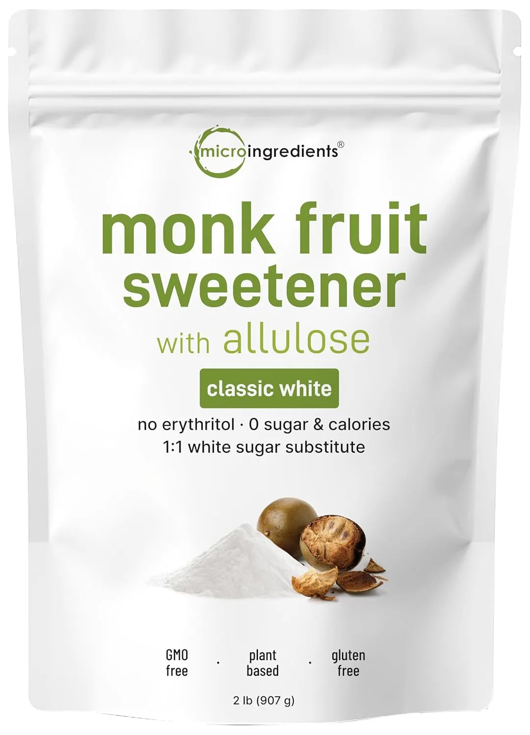 MICRO INGREDIENTS - Micro Ingredients Monk Fruit Sweetener with Allulose 907Gr. - The Red Vitamin MX - Suplementos Alimenticios - {{ shop.shopifyCountryName }}