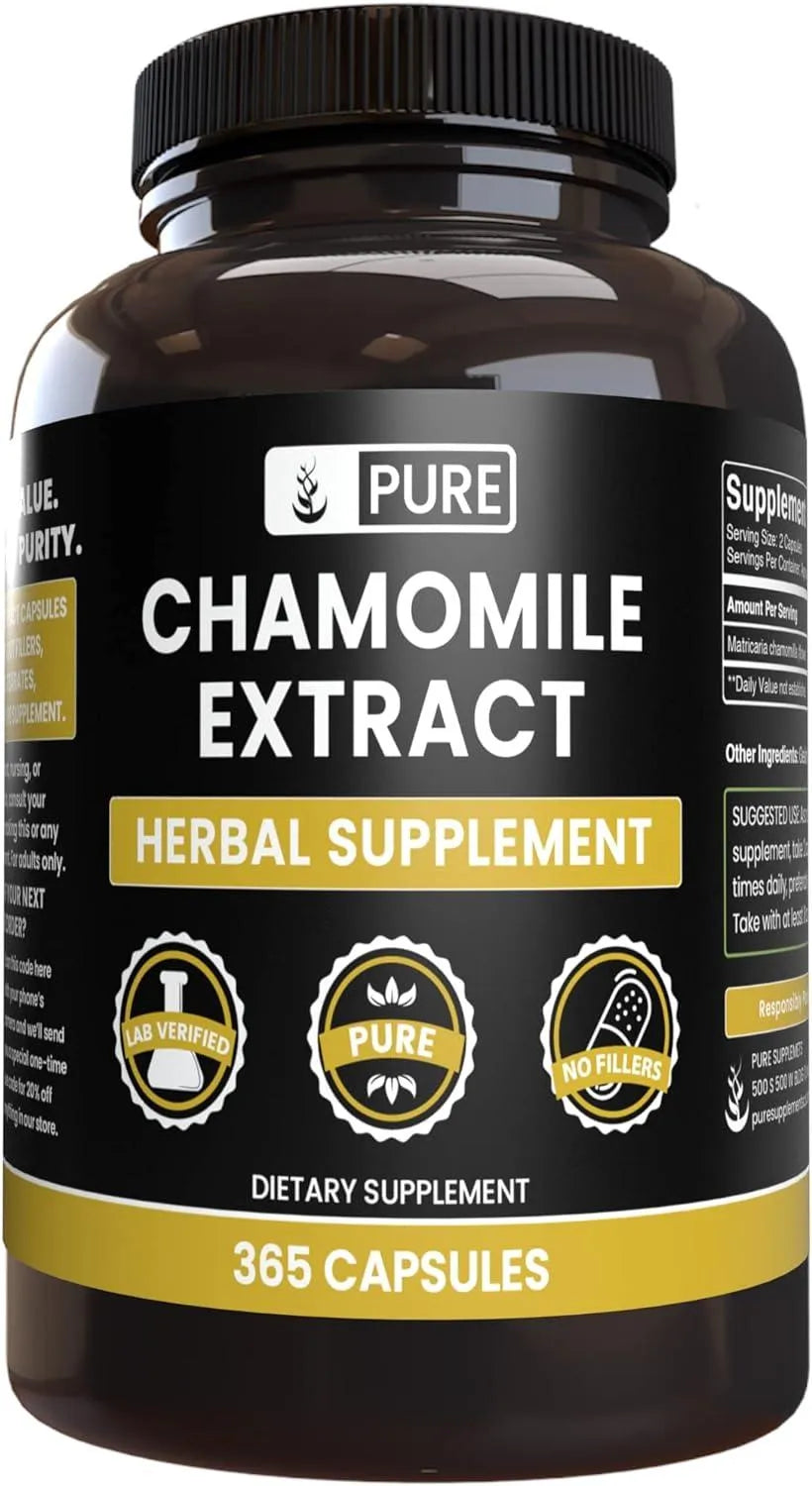 PURE ORIGINAL INGREDIENTS - Pure Original Ingredients Chamomile Extract 365 Capsulas - The Red Vitamin MX - Suplementos Alimenticios - {{ shop.shopifyCountryName }}