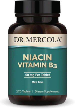 DR MERCOLA - Dr. Mercola Niacin Vitamin B3 50Mg. 270 Tabletas - The Red Vitamin MX - Suplementos Alimenticios - {{ shop.shopifyCountryName }}