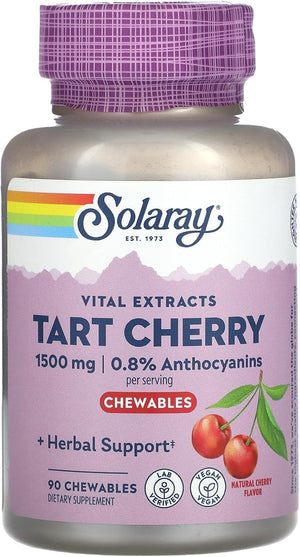 Solaray Tart Cherry 1500Mg. 90 Tabletas Masticables