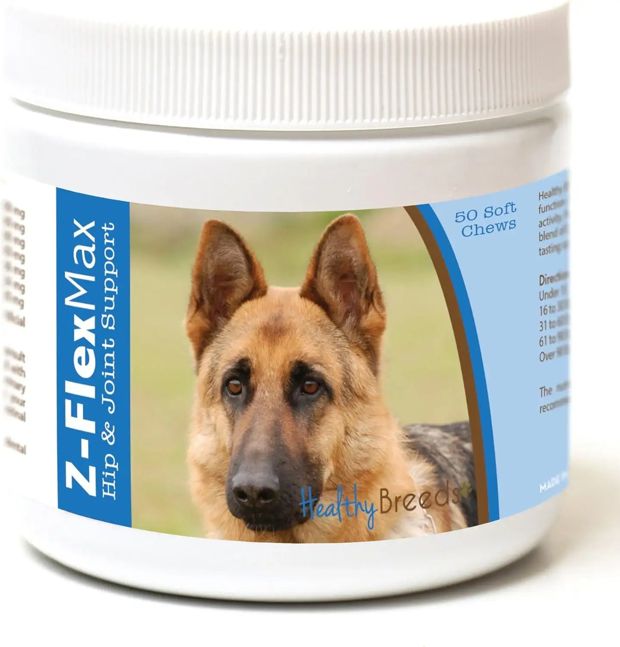 HEALTHY BREEDS - Healthy Breeds German Shepherd Z-Flex Max Hip and Joint 50 Masticables - The Red Vitamin MX - Cuidado De Cadera Y Articulaciones Para Perros - {{ shop.shopifyCountryName }}