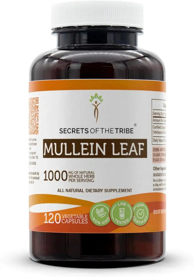 SECRETS OF THE TRIBE - Secrets of the Tribe Mullein Leaf 1000Mg. 120 Capsulas - The Red Vitamin MX - Suplementos Alimenticios - {{ shop.shopifyCountryName }}