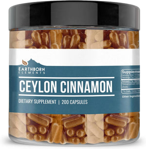 EARTHBORN ELEMENTS - Earthborn Elements Ceylon Cinnamon 200 Capsulas - The Red Vitamin MX - Suplementos Alimenticios - {{ shop.shopifyCountryName }}