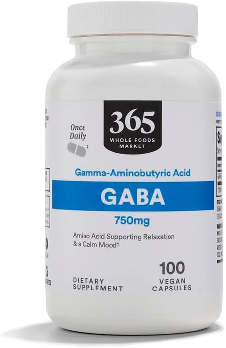 365 - 365 Whole Foods Market GABA 750Mg. 100 Capsulas - The Red Vitamin MX - Suplementos Alimenticios - {{ shop.shopifyCountryName }}