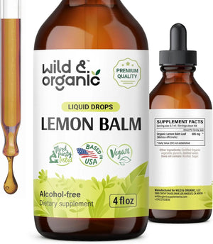 WILD & ORGANIC - Wild & Organic Lemon Balm Drops 4 Fl.Oz. - The Red Vitamin MX - Suplementos Alimenticios - {{ shop.shopifyCountryName }}