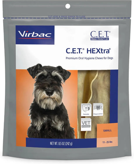 VIRBAC - Virbac C.E.T. HEXtra Premium Oral Hygiene Chews for Dogs 11-25 lbs 242Gr. - The Red Vitamin MX - Cuidado Dental Para Perros - {{ shop.shopifyCountryName }}