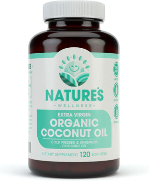 NATURES WELLNESS - Natures Wellness Organic Coconut Oil 2000Mg. 120 Capsulas Blandas - The Red Vitamin MX - Suplementos Alimenticios - {{ shop.shopifyCountryName }}