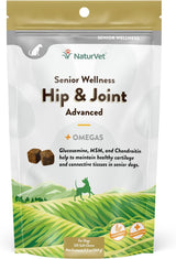 NaturVet Senior Wellness Hip & Joint Advanced Plus Omegas 120 Masticables
