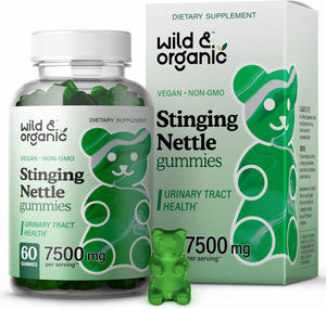 WILD & ORGANIC - Wild & Organic Stinging Nettle Root Gummies 7500Mg. 60 Gomitas - The Red Vitamin MX - Suplementos Alimenticios - {{ shop.shopifyCountryName }}