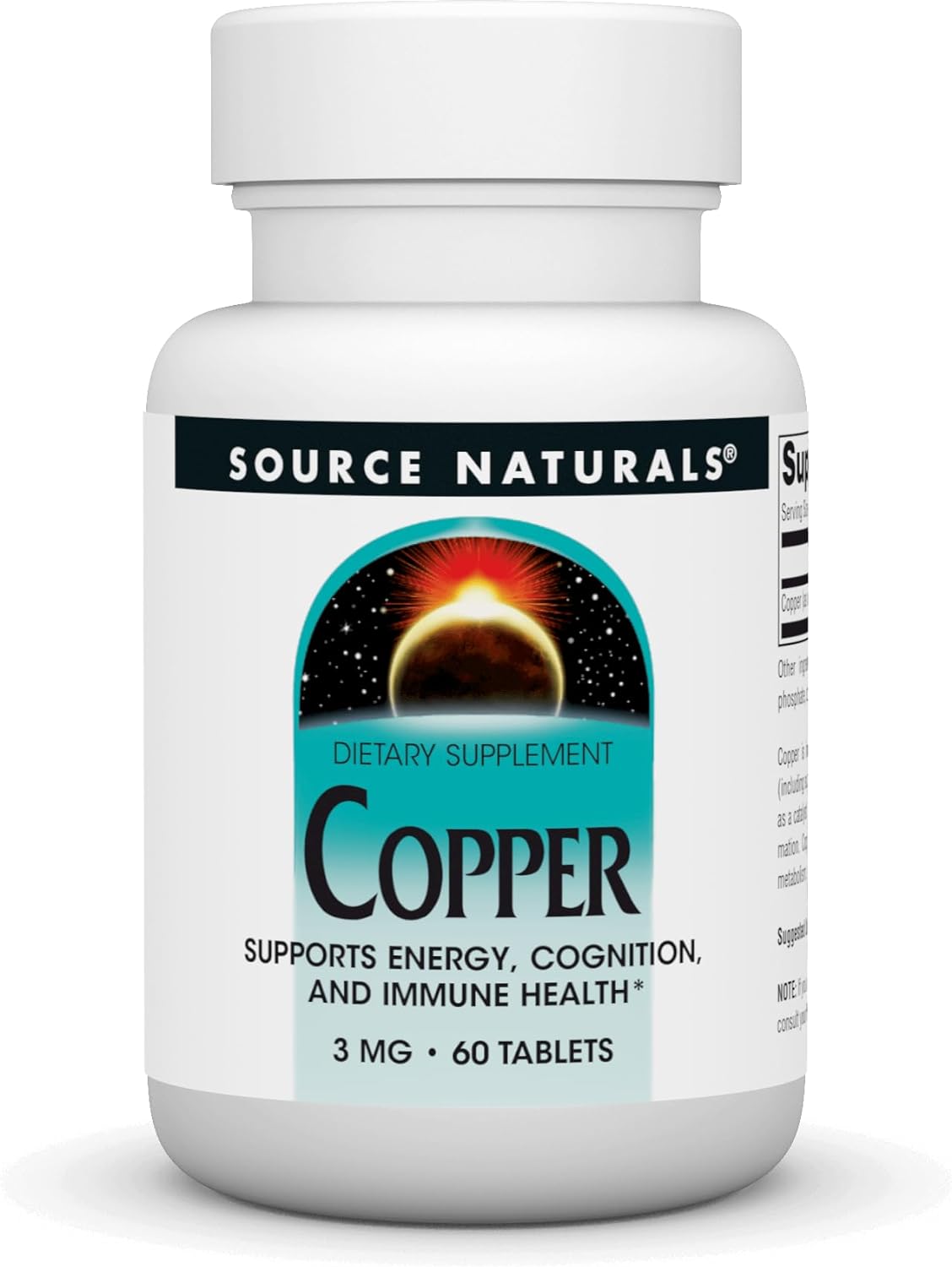 Source Naurals Copper 3Mg. 60 Tabletas