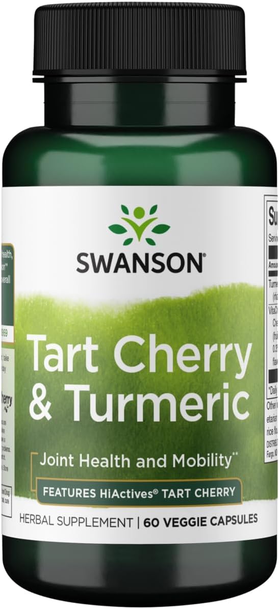 Swanson Tart Cherry & Turmeric 60 Capsulas