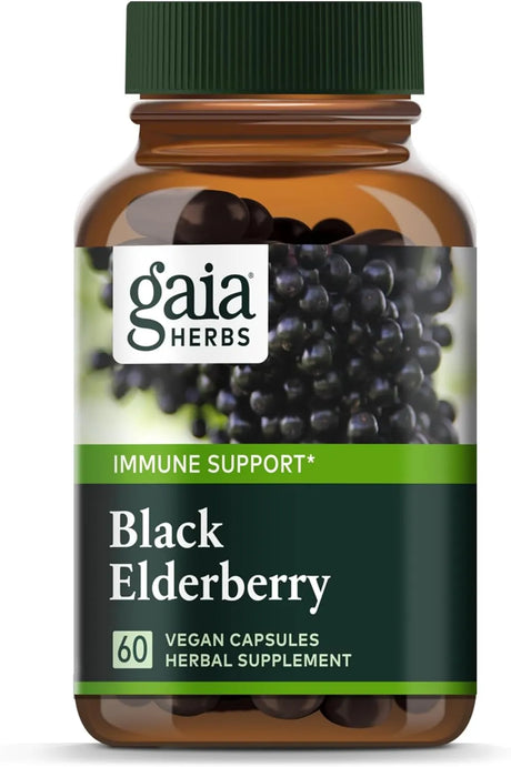 GAIA HERBS - Gaia Herbs Black Elderberry 60 Capsulas - The Red Vitamin MX - Suplementos Alimenticios - {{ shop.shopifyCountryName }}