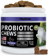 HEYISME Cat Probiotic Chews for Gut and Immune Health 120 Masticables