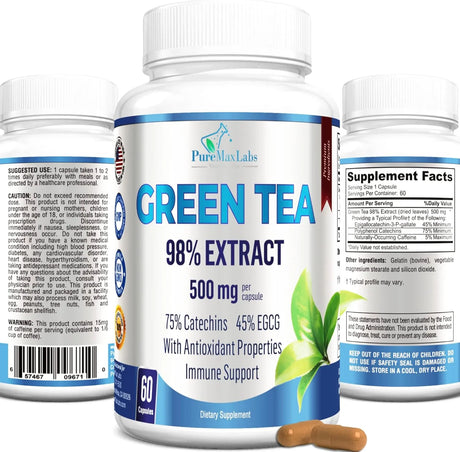 PUREMAX LABS - PureMaxLabs Green Tea Extract 60 Capsulas - The Red Vitamin MX - Suplementos Alimenticios - {{ shop.shopifyCountryName }}