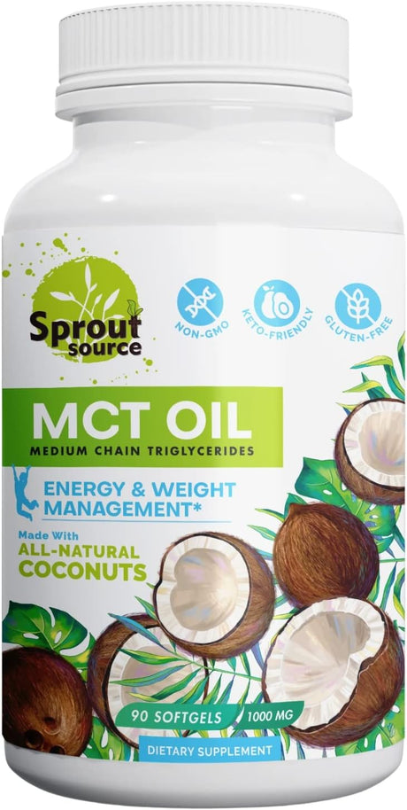 Sprout Source Keto MCT Oil Softgels 1000Mg. 90 Capsulas Blandas - The Red Vitamin MX - Suplementos Alimenticios - SPROUT SOURCE