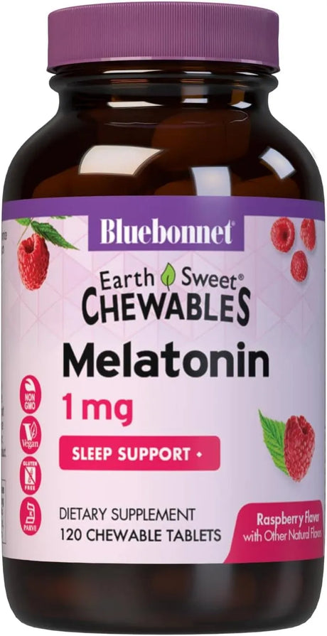 BLUEBONNET NUTRITION - Bluebonnet Nutrition EarthSweet Melatonin 1Mg. Raspberry Flavor 120 Tabletas Masticables - The Red Vitamin MX - Suplementos Alimenticios - {{ shop.shopifyCountryName }}