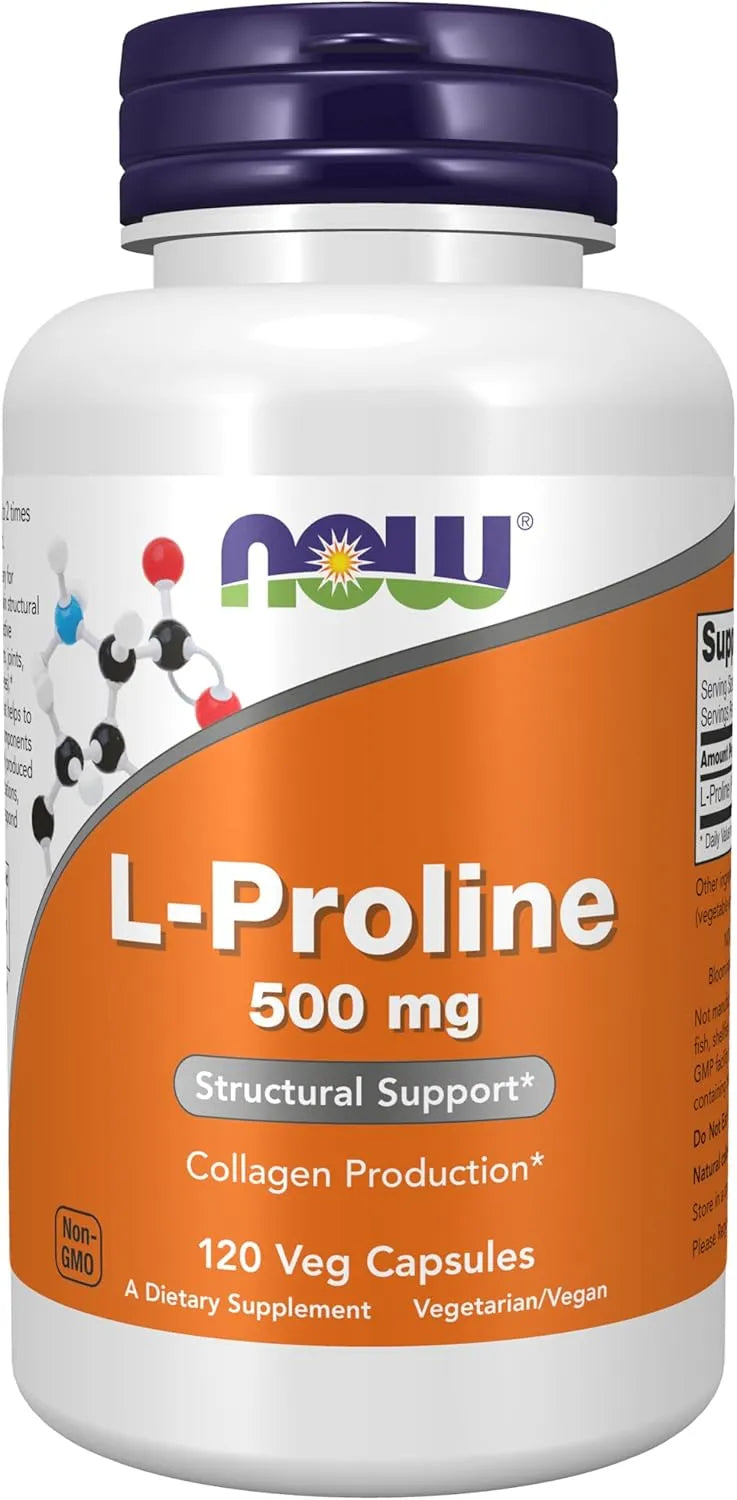 NOW SUPPLEMENTS - NOW Foods Supplements L-Proline 500Mg. 120 Capsulas - The Red Vitamin MX - Suplementos Alimenticios - {{ shop.shopifyCountryName }}