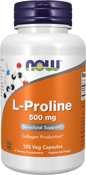 NOW SUPPLEMENTS - NOW Foods Supplements L-Proline 500Mg. 120 Capsulas - The Red Vitamin MX - Suplementos Alimenticios - {{ shop.shopifyCountryName }}