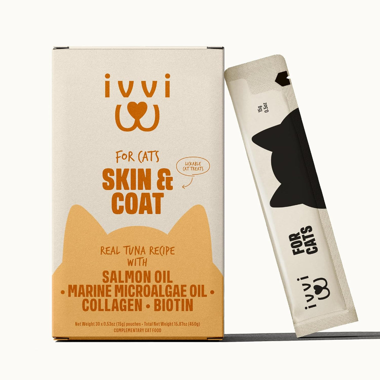 ivvi Skin & Coat for Cats 30 Paquetes