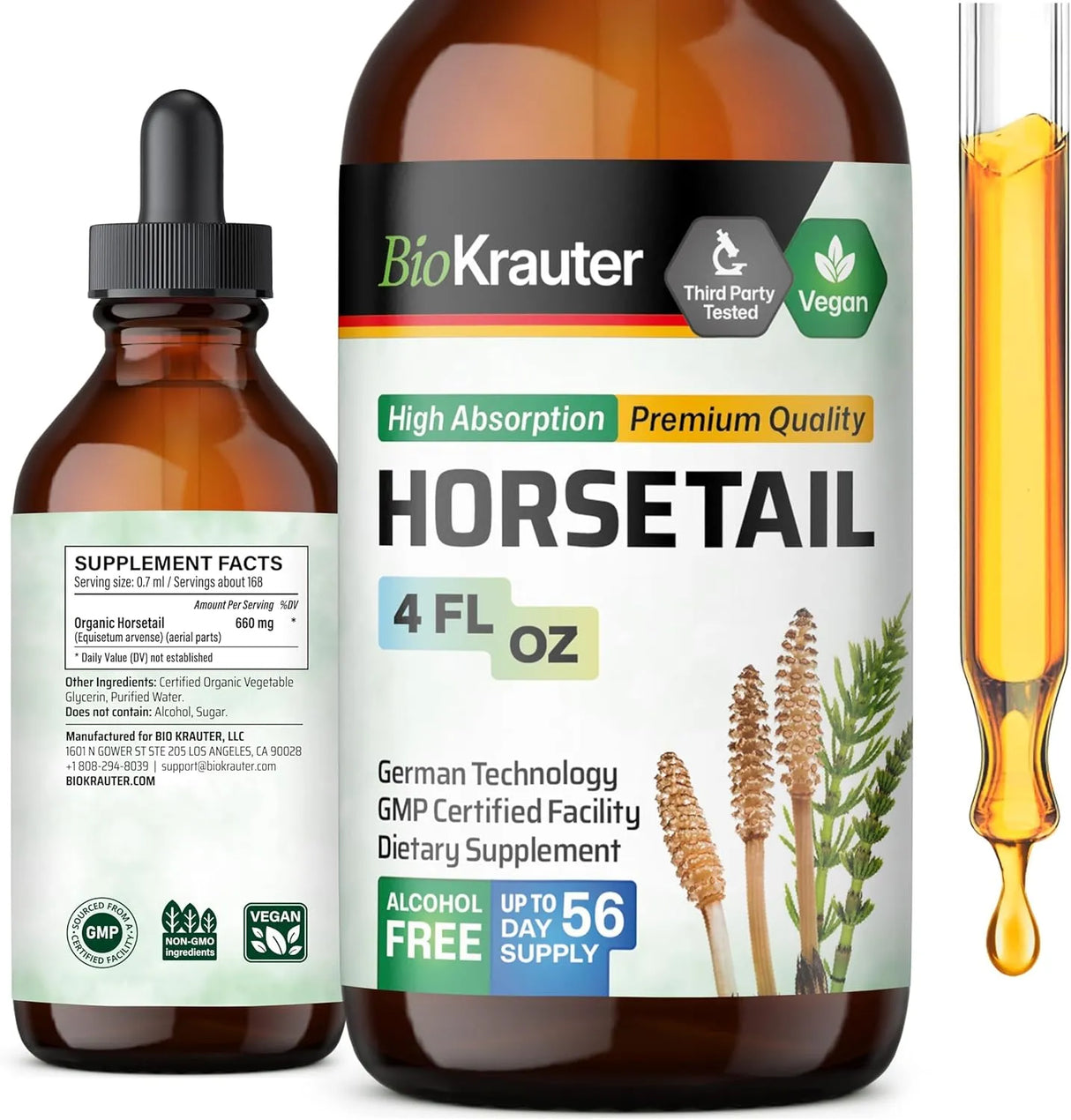 BIOKRAUTER - BIO KRAUTER Horsetail Tincture 4 Fl.Oz. - The Red Vitamin MX - Suplementos Alimenticios - {{ shop.shopifyCountryName }}