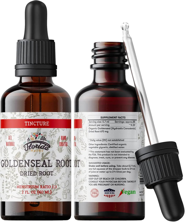 FLORIDA HERBS - Florida Herbs Goldenseal Root Tincture 2 Fl.Oz. - The Red Vitamin MX - Suplementos Alimenticios - {{ shop.shopifyCountryName }}