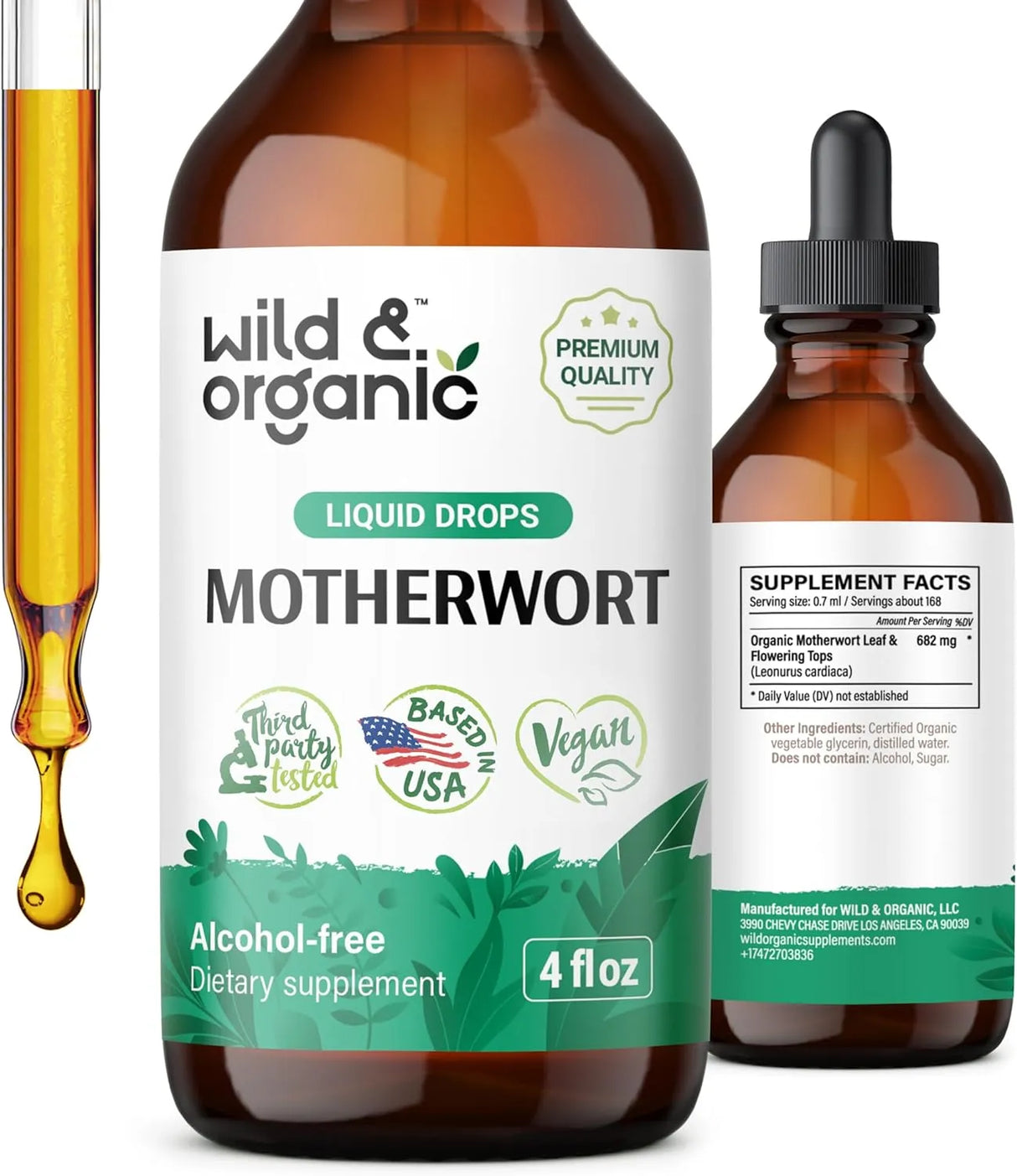 WILD & ORGANIC - Wild & Organic Motherwort Tincture 4 Fl.Oz. - The Red Vitamin MX - Suplementos Alimenticios - {{ shop.shopifyCountryName }}