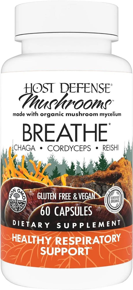 HOST DEFENSE - Host Defense Breathe Immune & Respiratory Support 60 Capsulas - The Red Vitamin MX - Suplementos Alimenticios - {{ shop.shopifyCountryName }}