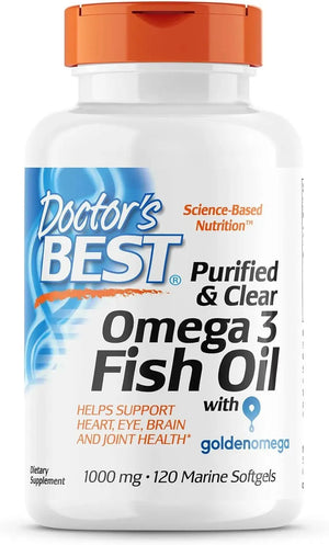 DOCTOR'S BEST - Doctor's Best Purified & Clear Omega 3 Fish Oil 120 Capsulas Blandas - The Red Vitamin MX - Suplementos Alimenticios - {{ shop.shopifyCountryName }}